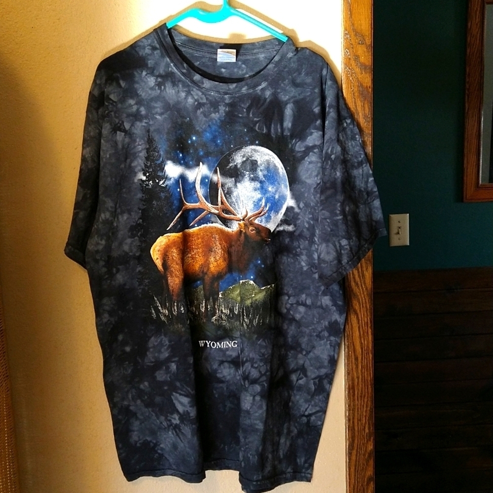 NWOT Tie-dye Wyoming Elk Tshirt